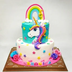 Rainbow Unicorn Cake