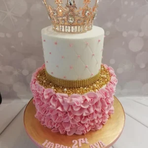 2 Tier Crown Cake