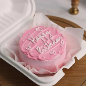 Pastel Pink Round Bento Cake