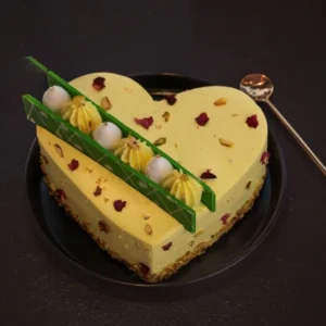 Rasmalai Heart Shape Cake