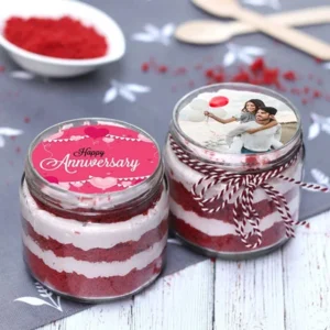 Anniversary Photo Jar Cake