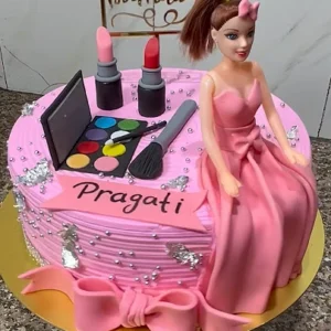 Barbie Glam Makeup Cake