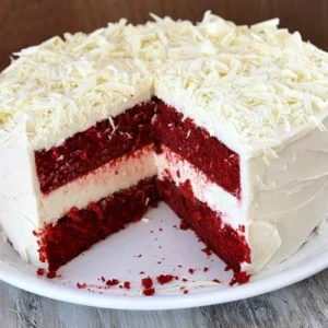 Cheesy and Creamy Red Velvet Cake