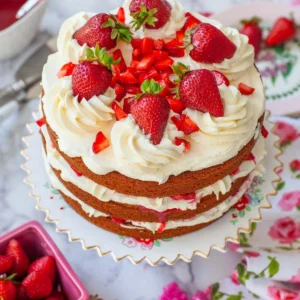 Elegant Strawberry Cake