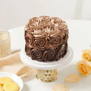 Floral Round Chocolate Cake
