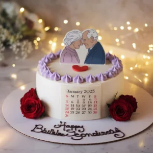 Love Anniversary Photo Cake