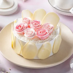 Rosy White Forest Cake