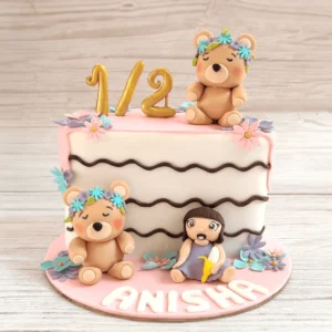 Six Month Theme Cake for Girl